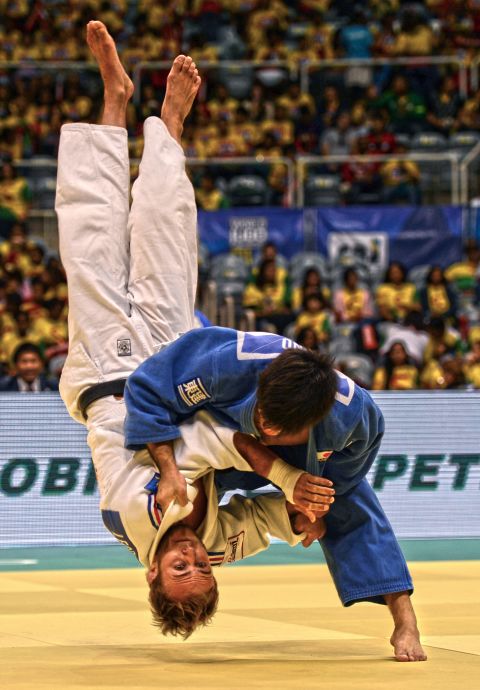 Olympic judo throw.